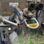 SUS部品の奥深いところをレーザー肉盛溶接（Φ445×345）